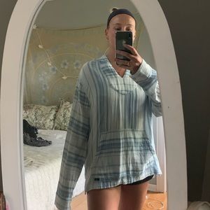 FAHERTY BRAND LINEN PONCHO